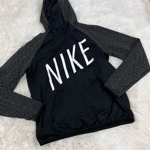 Nike dri fit polka dot hooded sweatshirt size medium woman’s